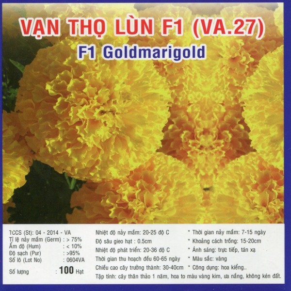 Hạt giống vạn thọ lùn F1